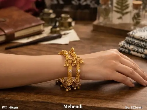 Traditional Mehandi Polish Designer Bangles