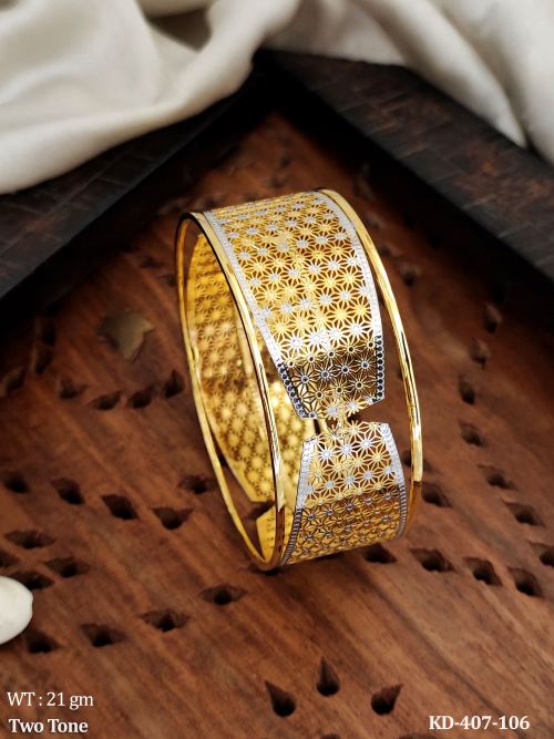 Classic Kada Bracelet in Two-Tone Finish for Women, photo 2 of 2