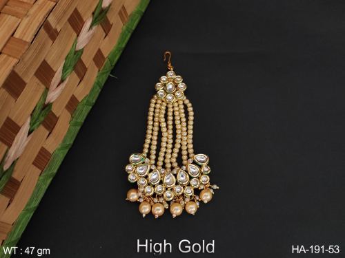 Kundan Jewellery High Gold Polish Party Wear Hair  Accessories Pasa 