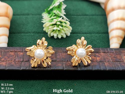 Floral Pearl Studs for Women, photo 2 of 3