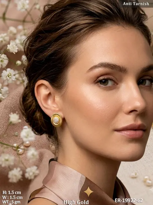 Oval AD Earrings for Women