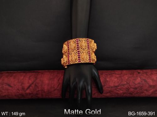 Lakshmi Bangles in Matte Finish Set of 2, photo 4 of 4