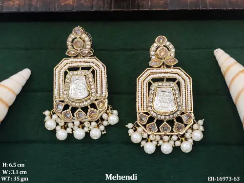 Kundan Earrings with Pearls