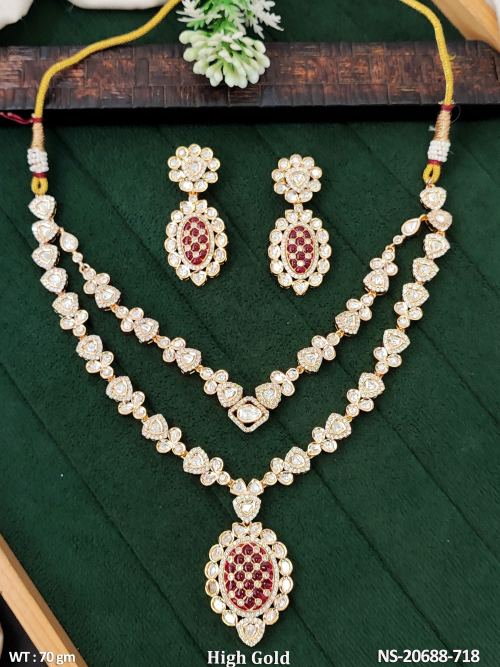 Kundan Jewellery Set for Women in Ruby, photo 3 of 3