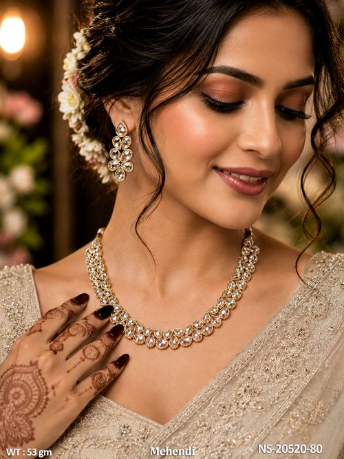 Classic Mehendi Kundan Necklace Collection