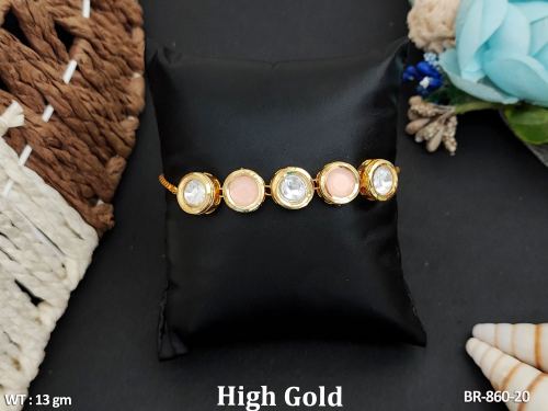 Classic Stone-Studded Bracelet in Peach, photo 7 of 10