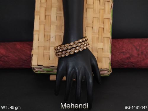 Stone-Studded Minimal Bangles for Women, photo 2 of 2