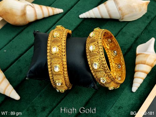 Round Stone-Studded Bangles for Women