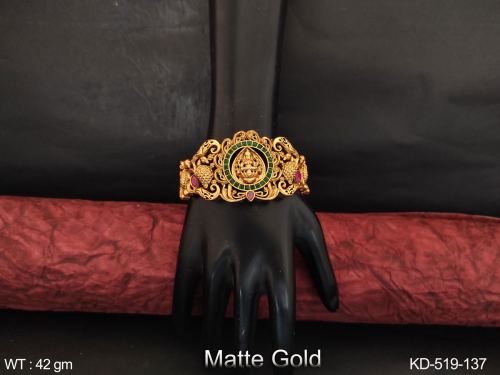 Matte Finish Kada with Lakshmi Design