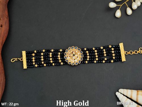 Antique Stone-Studded Bracelet in Blue, photo 4 of 6