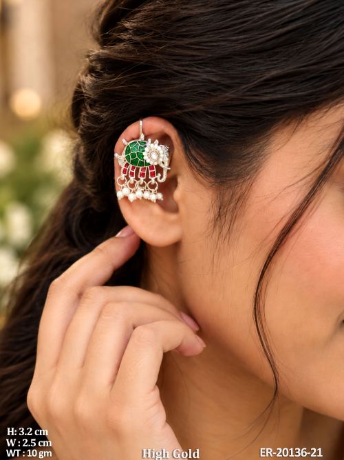 Traditional Elephant Hanging Earrings
