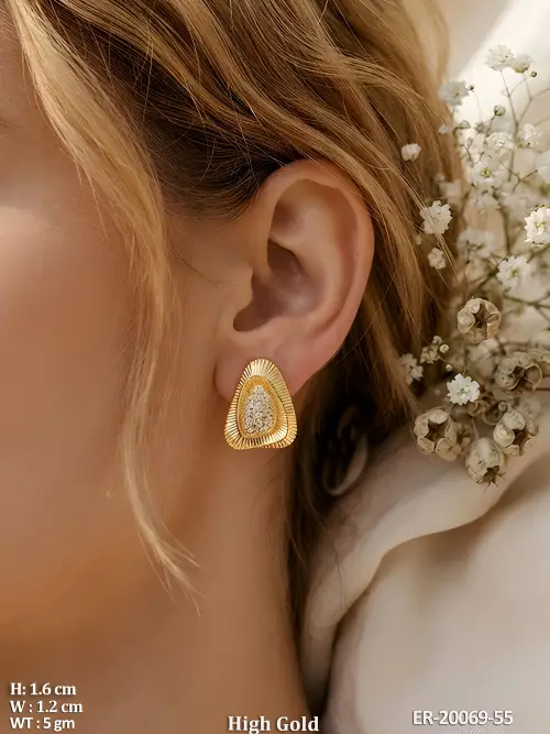 Premium Geometric Crystal Stud Earrings