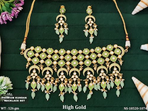 Party Wear Kundan Necklace Set for Women