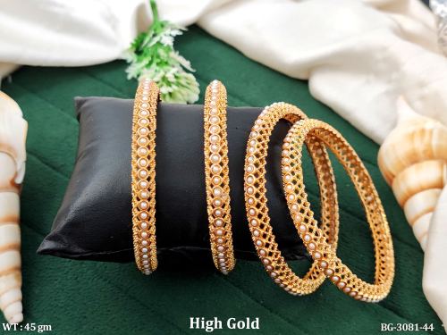 Ethnic Stone-Studded Bangles Set of 4