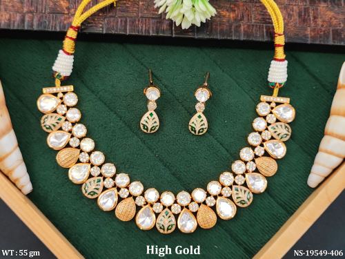 Festive Kundan Necklace Set for Women
