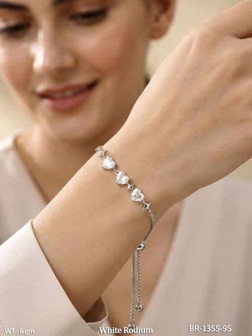 Romantic Crystal Heart Designer Bracelet