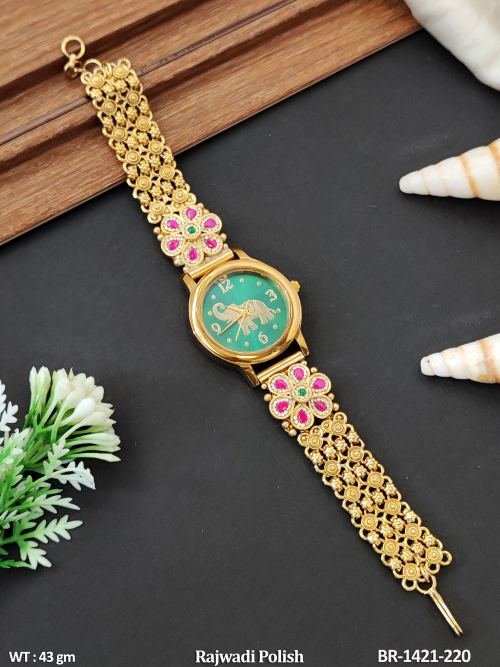 Antique Rajwadi Polish Designer Bracelet Watch