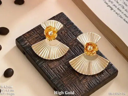 Western Fan Shape Statement Earrings