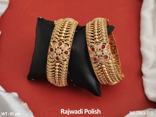 Party Wear Antique Bangles Set of 2