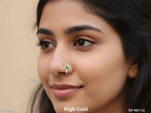 Antique Designer Nath in High Gold Finish