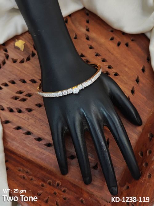 Party Wear Kada in Two-Tone Finish for Women