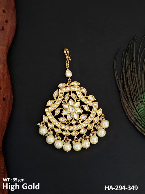 Designer High Gold Polish Fancy Hair Accessories