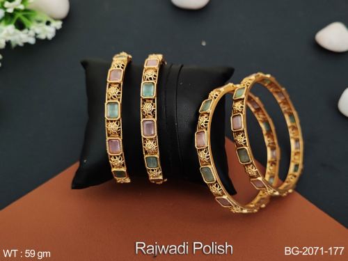 Rajwadi Finish Kemp Bangles for Women Set of 2, photo 2 of 2