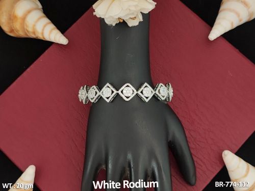 White Bracelet with American Diamond Stones, photo 2 of 2