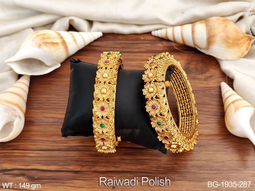 Graceful Party Wear Antique Bangles Set of 2