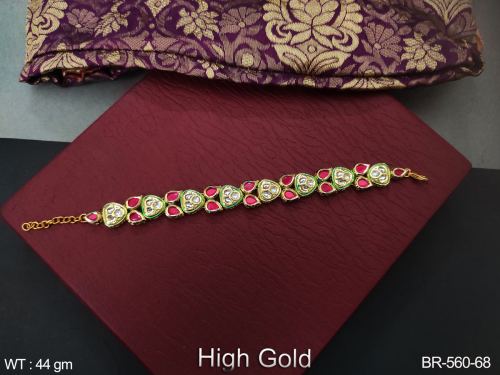 Classic Kundan Bracelet in Ruby, photo 4 of 13