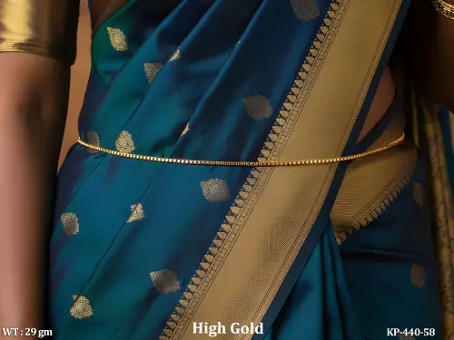 Elegant Antique Finish High Gold Kamarpatta