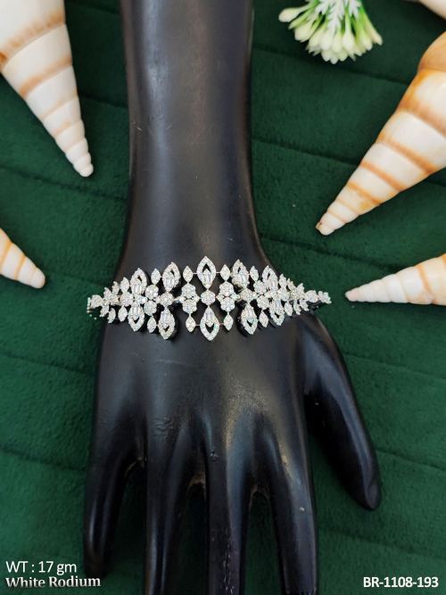 Classic White Finish AD Bracelet for Women