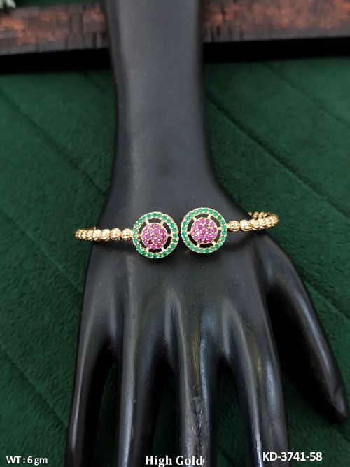 High Gold Polish Antique Designer Kada
