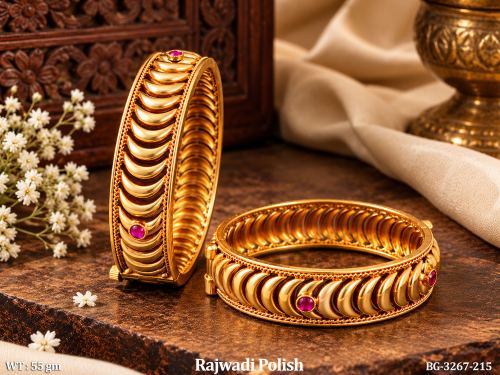 Rajwadi Finish Traditional Stone-Studded Bangles for Women Set of 2, photo 2 of 3
