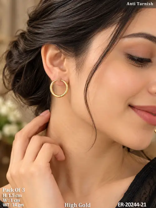 Round Hoop Earrings for Women