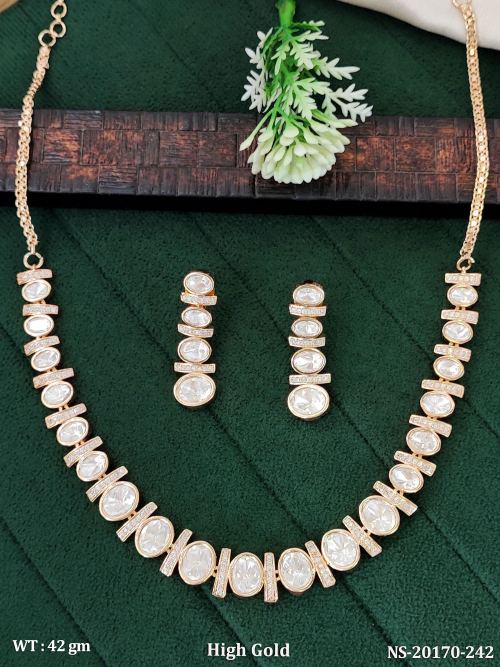 White Finish Necklace Set with Earrings for Women, photo 2 of 3