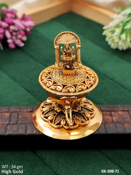 Temple Design High Gold Polish Sindoor Box  