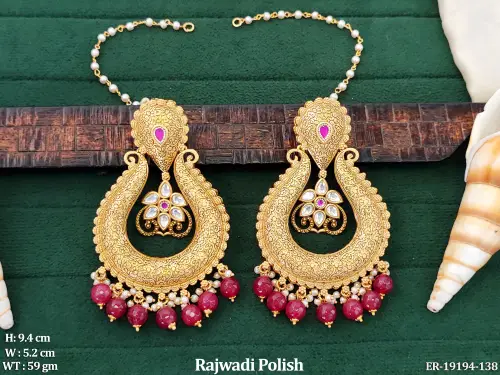 Rajwadi Finish Antique Earrings for Women