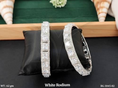 Square AD Bangles for Women Set of 2