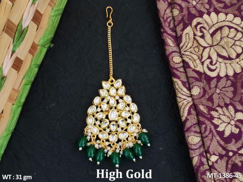 Tikka with Pearls in Green, photo 3 of 6