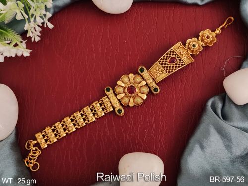 Party Wear Rajwadi Finish Bracelet for Women