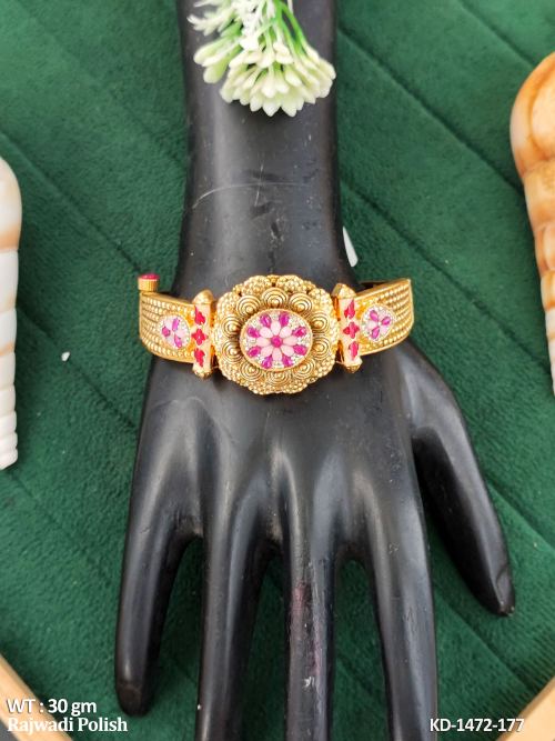 Ethnic Antique Rajwadi Polish Adjustable Kada