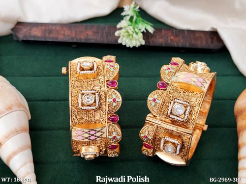 Stone-Studded Heritage Bangles for Women Set of 2, photo 2 of 2