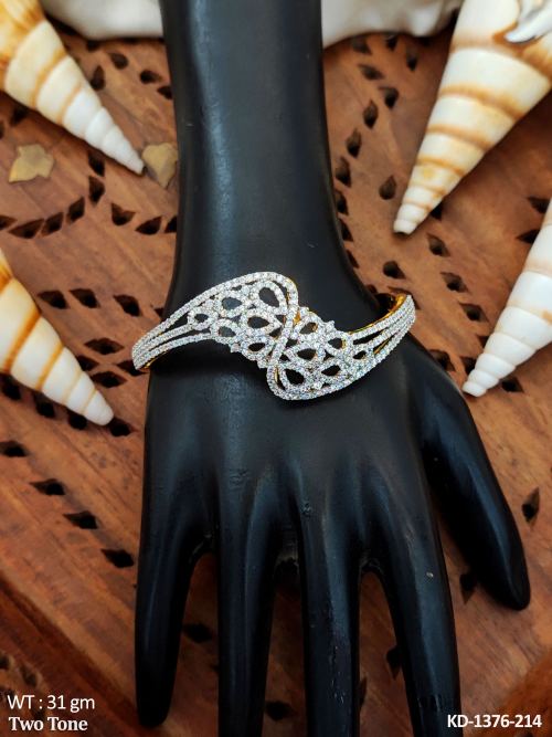 AD Stone Two Tone Polish Design Kada  