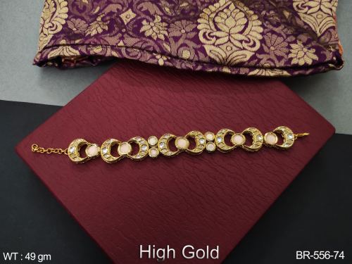 Kundan Bracelet in Peach, photo 8 of 12
