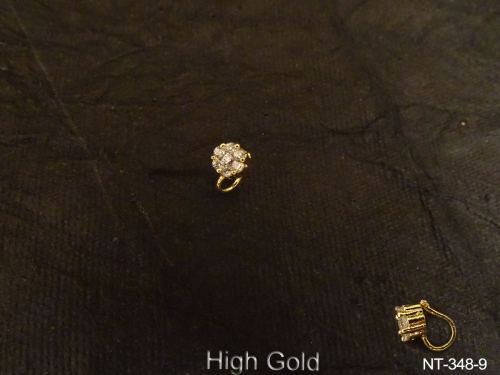 Floral Nath with CZ Stones