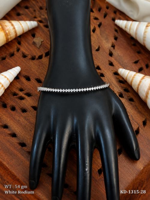 Classic White Finish Kada Bracelet for Women