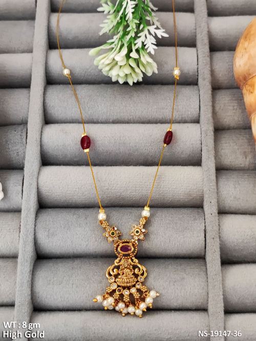 Pearl Temple Necklace Set for Women, photo 2 of 3