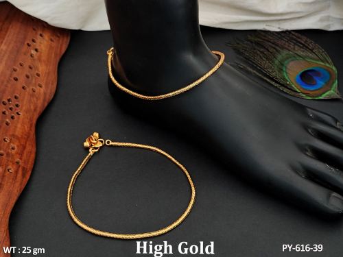 Antique Jewellery High Gold Polish Fancy Party Wear Payal  