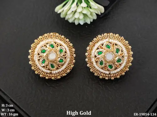 Antique Pearl Stud Earrings